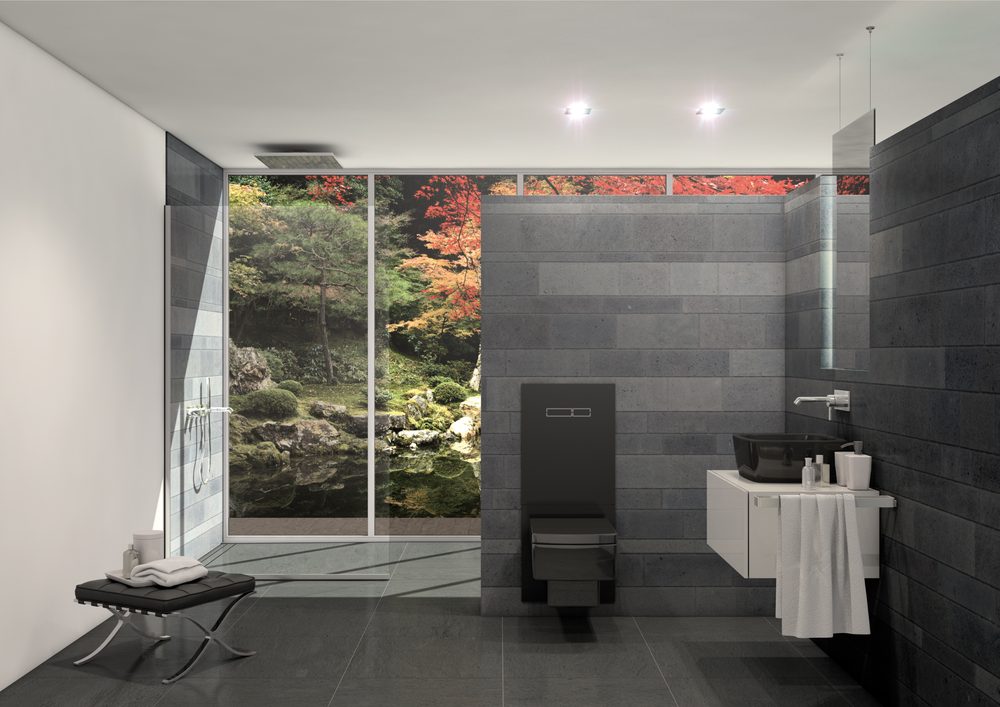 Modernes Badezimmer mit bodengleicher Dusche